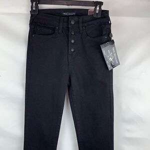 True Religion Buttonfly high rise black jeans